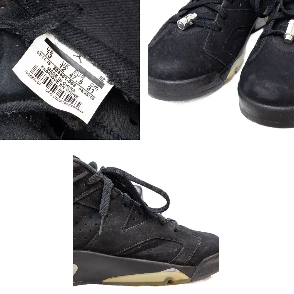 Nike Air Jordan 6 Retro Low “Chrome” Black/Metallic Silver – Size‎ US 13 / UK 12
